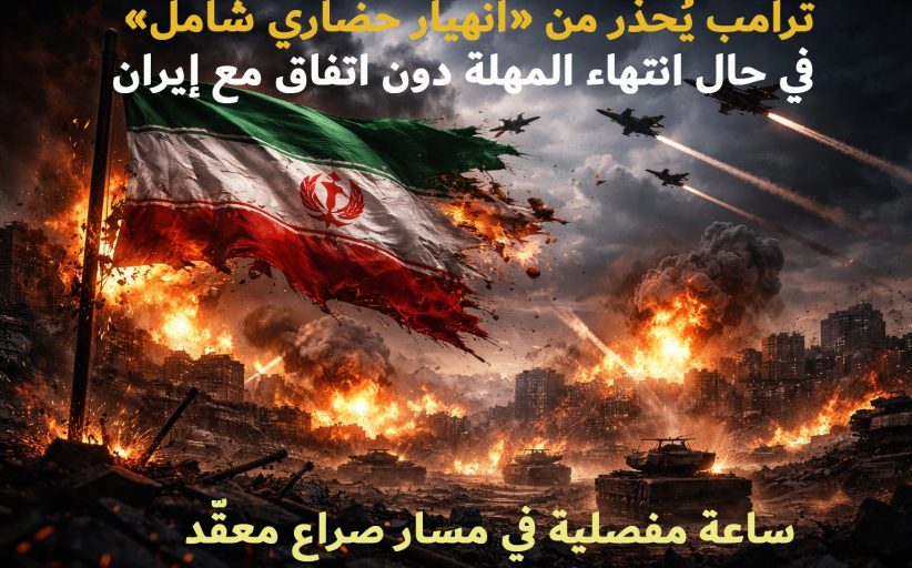 ترامب يُحذّر من “انهيار حضاري شامل” في حال انتهاء المهلة دون اتفاق مع إيران