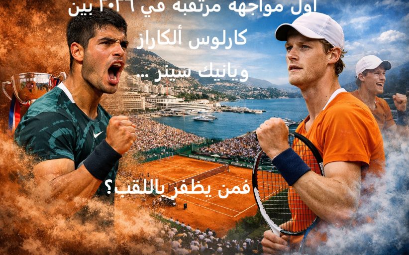 أول مواجهة مرتقبة في ۲۰۲٦ بين كارلوس ألكاراز و يانيك سينر … فمن يظفر باللقب؟