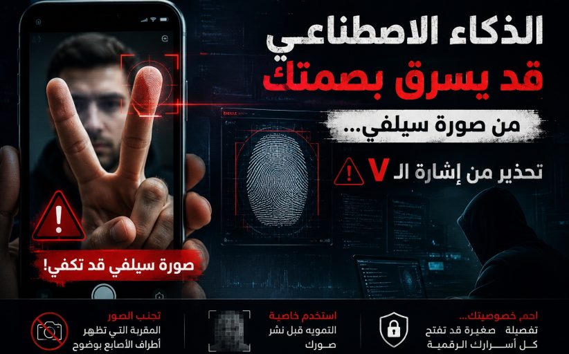 سيلفي واحدة قد تفضحك… الذكاء الاصطناعي يطارد بصمتك عبر إشارة الـ٧ !