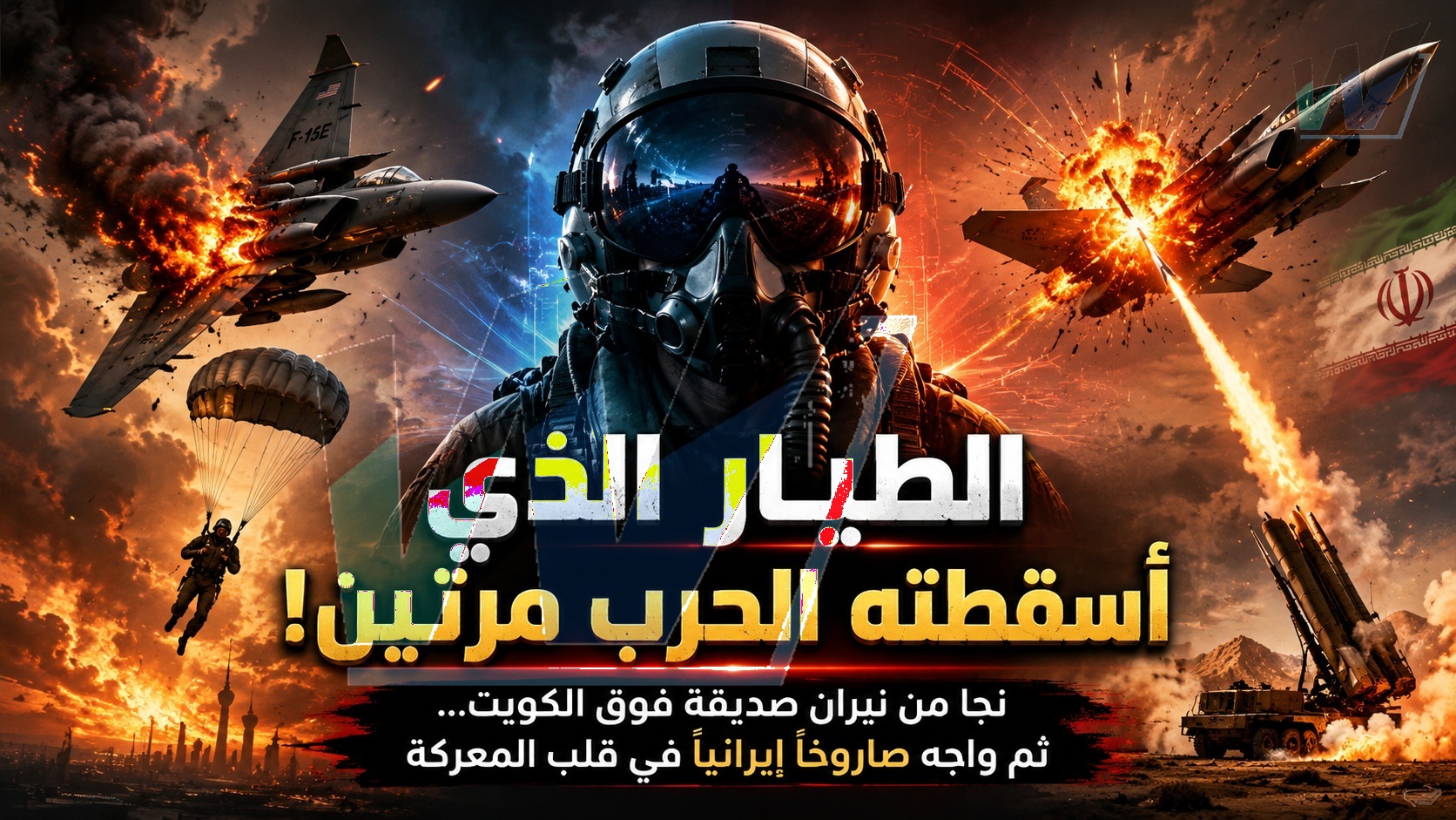 الطيار الذي طاردته الصواريخ مرتين... نجا من النيران الصديقة وسقط مجددًا فوق إيران!