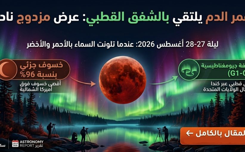 قمر الدم يلتقي بالشفق القطبي: ليلة نادرة أضاءت سماء أغسطس/آب