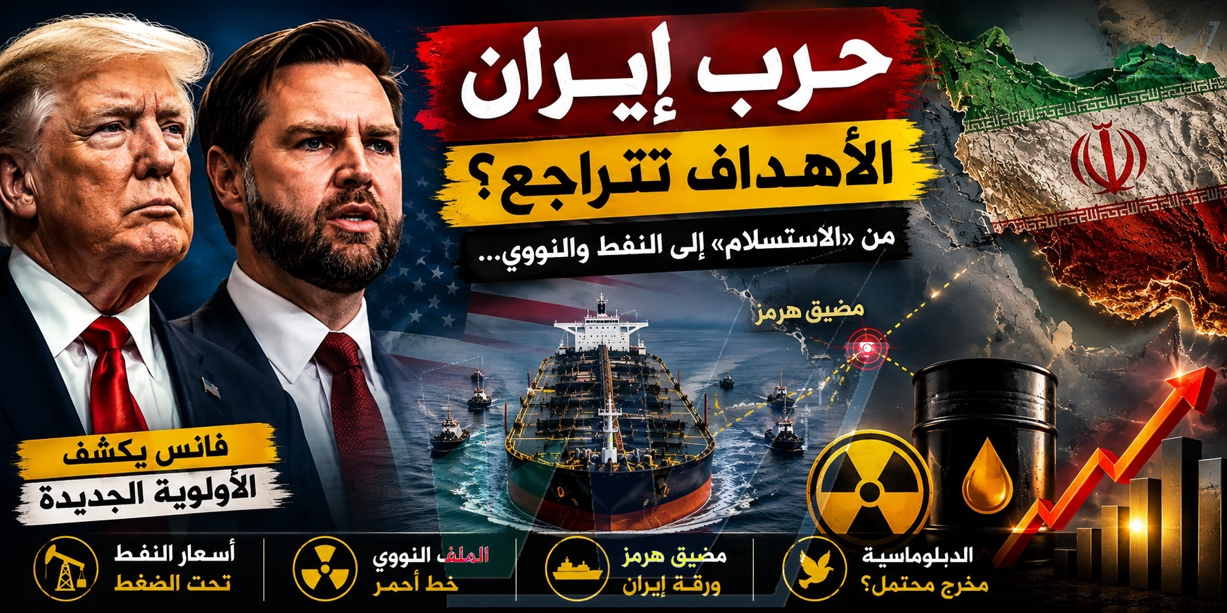 أهداف ترامب في حرب إيران تتقلّص… وفانس يكشف الأولوية الجديدة 